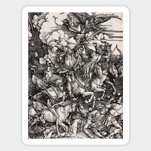 High Resolution Albrecht Dürer The Four Horsemen 1497 Magnet by tiokvadrat